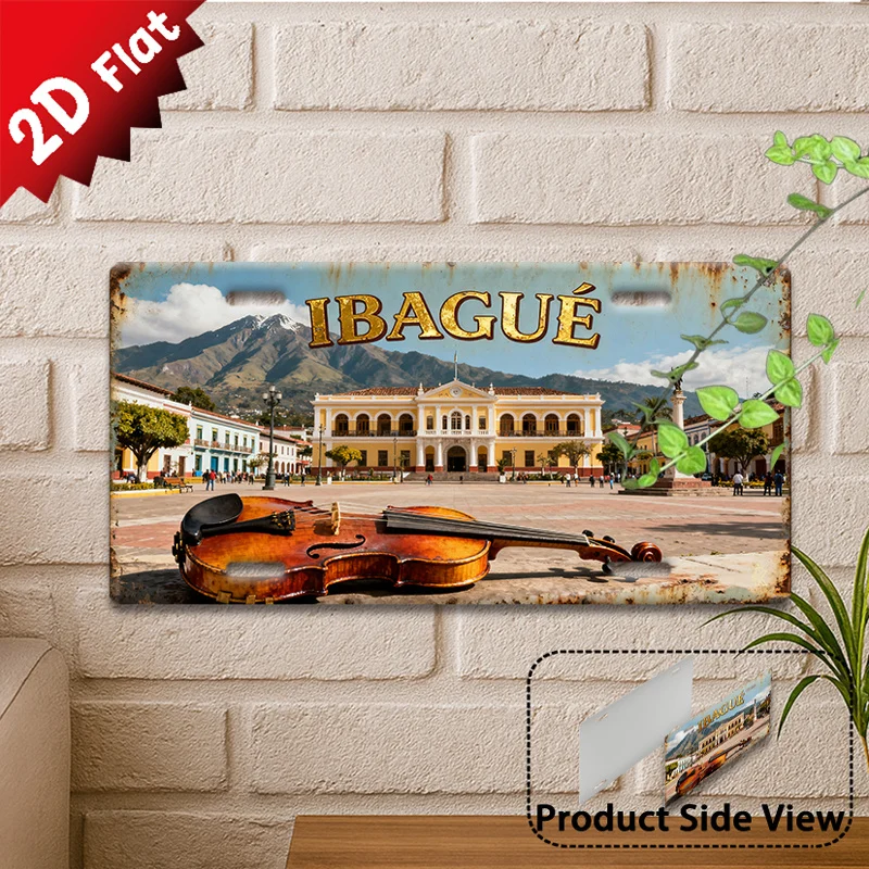 Musical Instrument Sign - 1 adet Ivague Müzik Temalı Metal