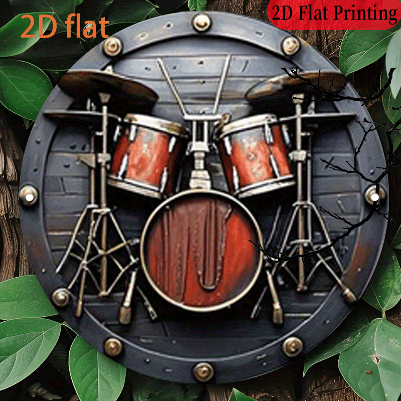 Musical Instrument Sign - 2D Düz, 1 adet, 20.32x20.32 cm