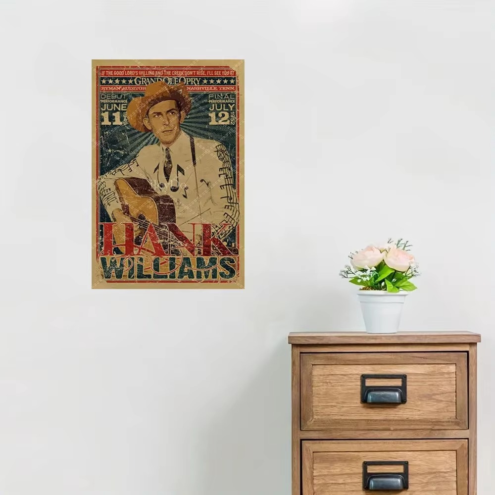 Hank Williams Metal Tabela Ret - Musical Instrument Sign incelemesi ve fiyatı