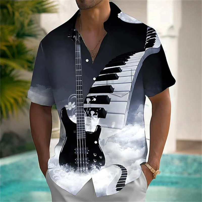 Yeni Yaz Tropikal Hawaii Gömle - Musical Instrument Hawaiian incelemesi ve fiyatı