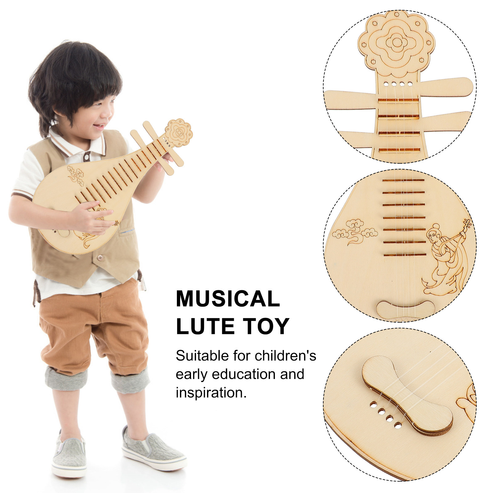 3 Parçalı Ahşap Çin Tarzı Lüt  - Musical Instrument In Drawing incelemesi ve fiyatı