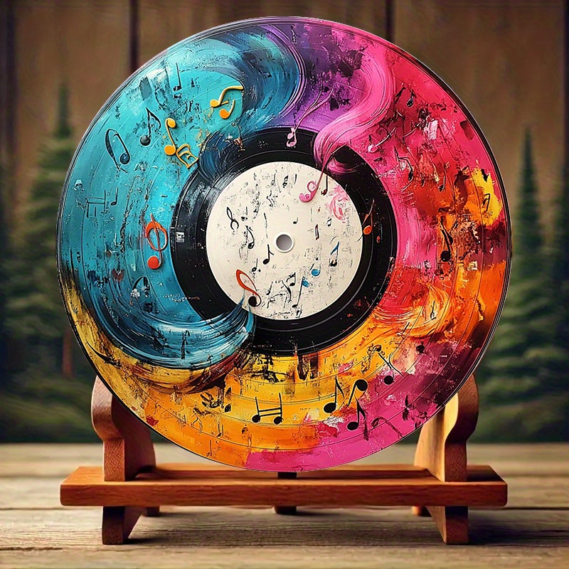 Renkli Vinil Plak Nota Şeklind - Musical Instrument Sign incelemesi ve fiyatı